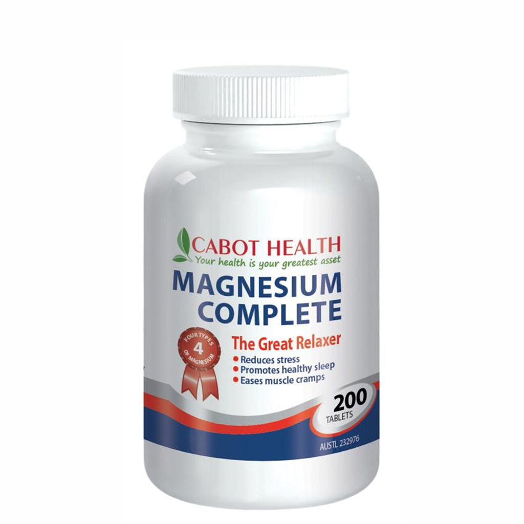 Cabot Health Magnesium Complete Supplement - High Absorption Magnesium Complex with Glycinate, Citrate & Malate for Muscle, Nerve & Bone Support - Ideal for Athletes, Stress Relief & Better Sleep
