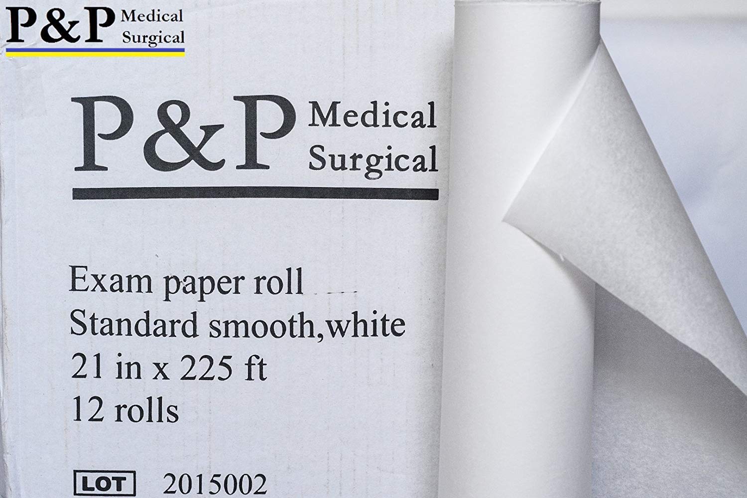 Premium Disposable Medical Exam Table Paper - White Standard Crepe, 21