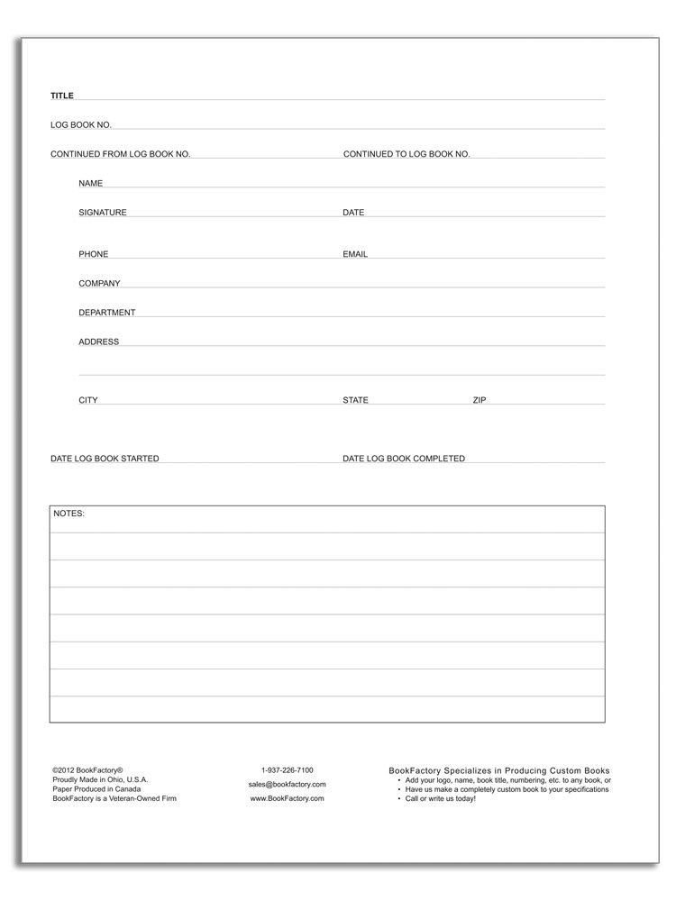 BookFactory Red 3-Column Log Book - 120 Page Hardbound Notebook for Business, Inventory & Project Tracking - 8.5