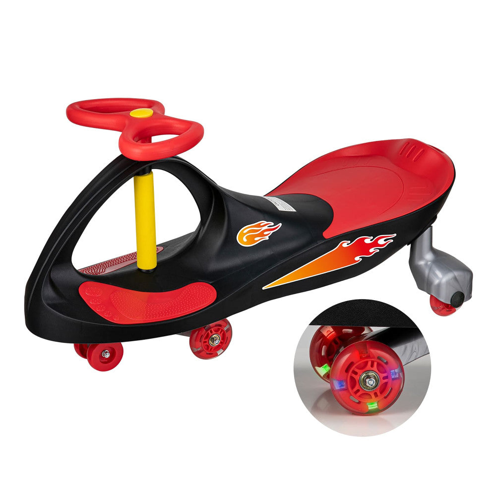 Alex Lightning Glow Rider - Inertia Powered Ride On Toy for Kids (Black & Red) - Fun Indoor/Outdoor Toy Car for Boys & Girls Ages 3-6
