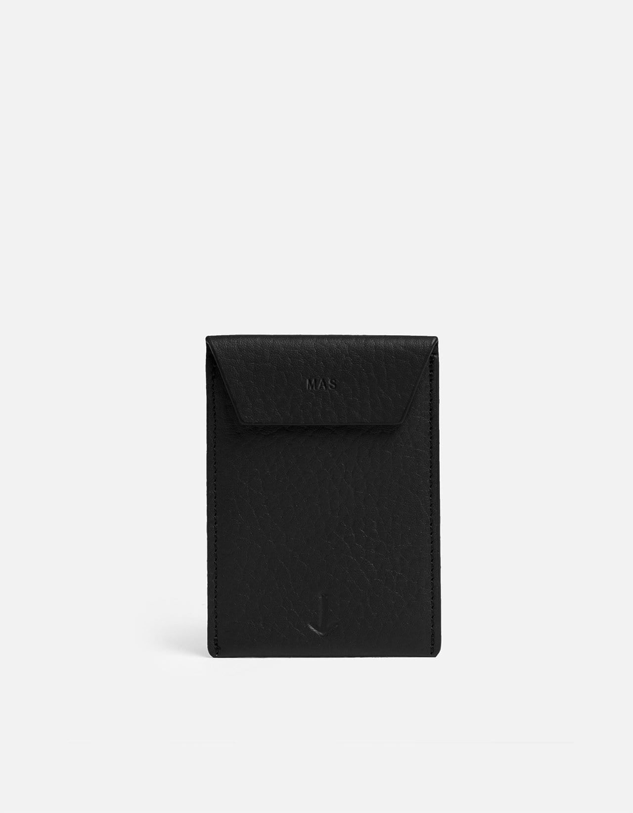 Textured Black Envelope Wallet - Slim RFID Blocking Leather Card Holder for Men & Women - Perfect for Travel, Business & Everyday Use