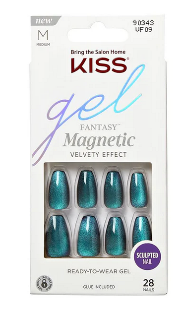 Kiss Gel Fantasy Nails 28-Piece Set - Long Lasting Press-On Nails with Glue - Perfect for Parties, Weddings & Special Occasions
