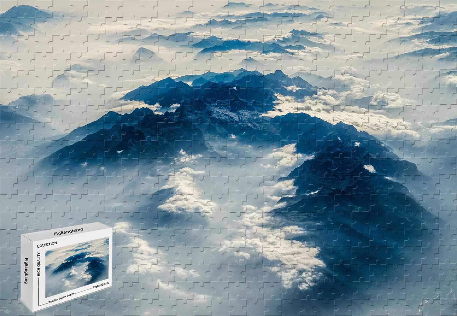 1000 Piece Wooden Jigsaw Puzzle - Alps Landscape Intellectual Challenge Game, 29.5 x 19.6 Inches Large Puzzle for Adults & Teens - Perfect for Family Game Night, Stress Relief & Home Decor