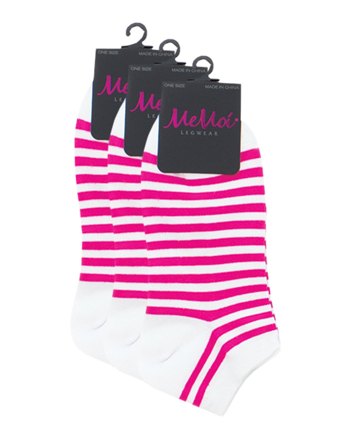 MeMoi MonoStripes Soft-Fit Cotton Blend Low-Cut Socks for Women - Breathable Comfort Socks for Running, Yoga & Everyday Wear