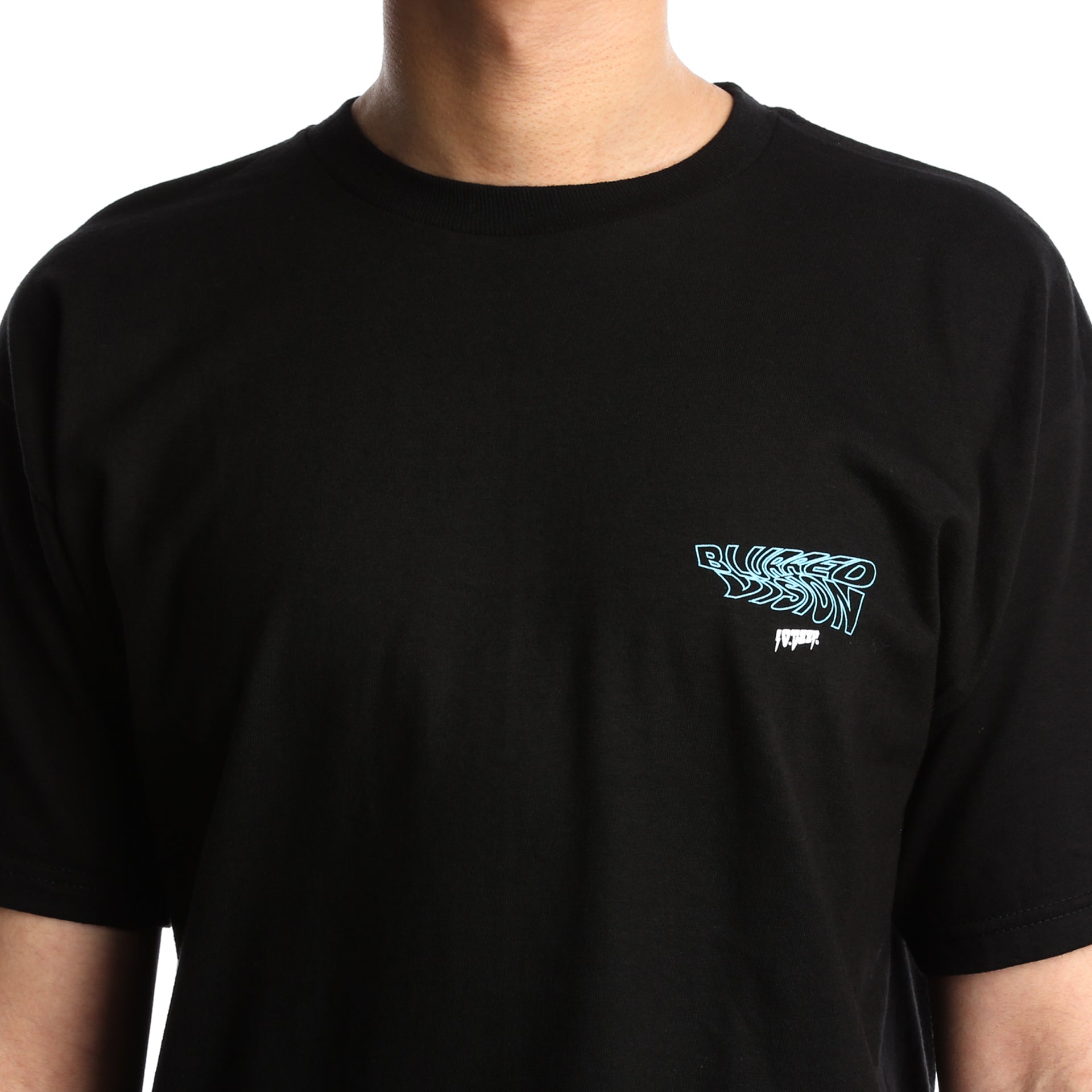 10 Deep Blurred Vision Graphic T-Shirt for Men - Black Cotton Streetwear Tee - Perfect for Casual Wear, Street Style & Urban Fashion