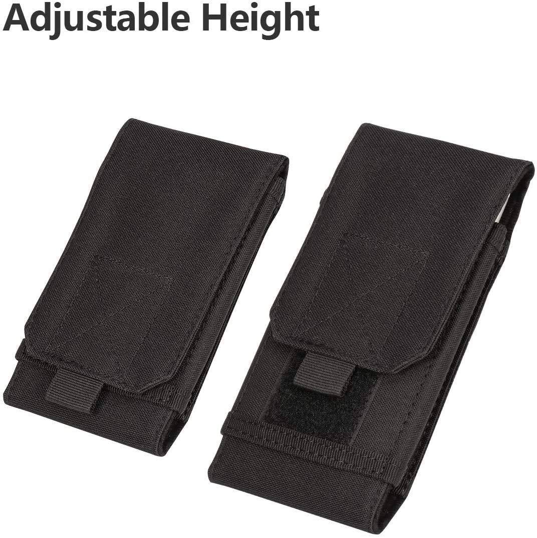 IronSeals Tactical MOLLE Phone Holster Pouch - Universal Waist Belt Bag for iPhone 16 Pro Max/16/15/14/13/12/11, Samsung S24/S23/S22/S21/S20 Plus (Size L) - Perfect for Hiking, Camping & Outdoor Activities