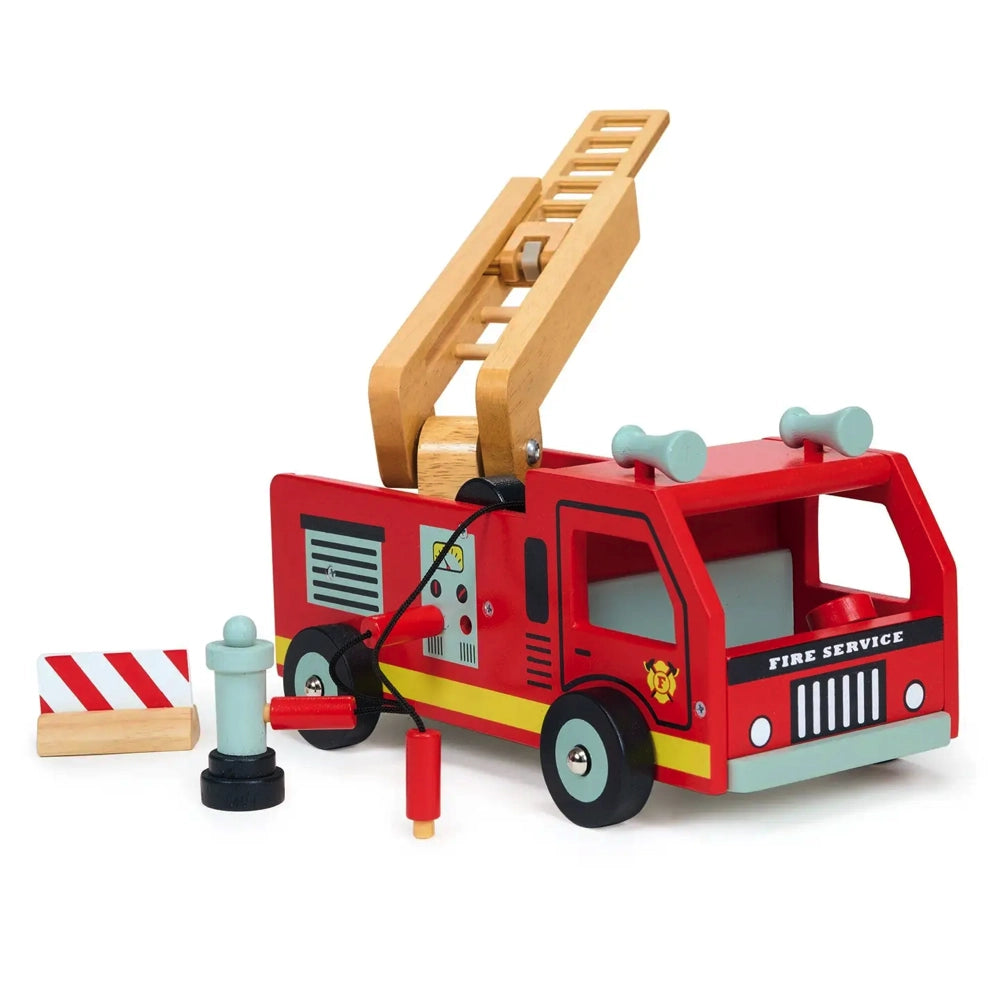 Mentari Toys Red Fire Engine Truck for Kids - Durable Plastic Toy Firetruck with Lights & Sounds - Perfect for Pretend Play, Birthday Gifts & Preschool Learning Activities