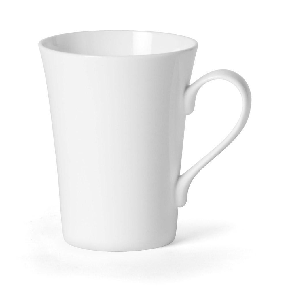 Premium Lucerne White Ceramic Coffee Mug - 12oz Elegant Porcelain Tea Cup with Handle, Dishwasher & Microwave Safe - Perfect for Home, Office, or Gift Giving