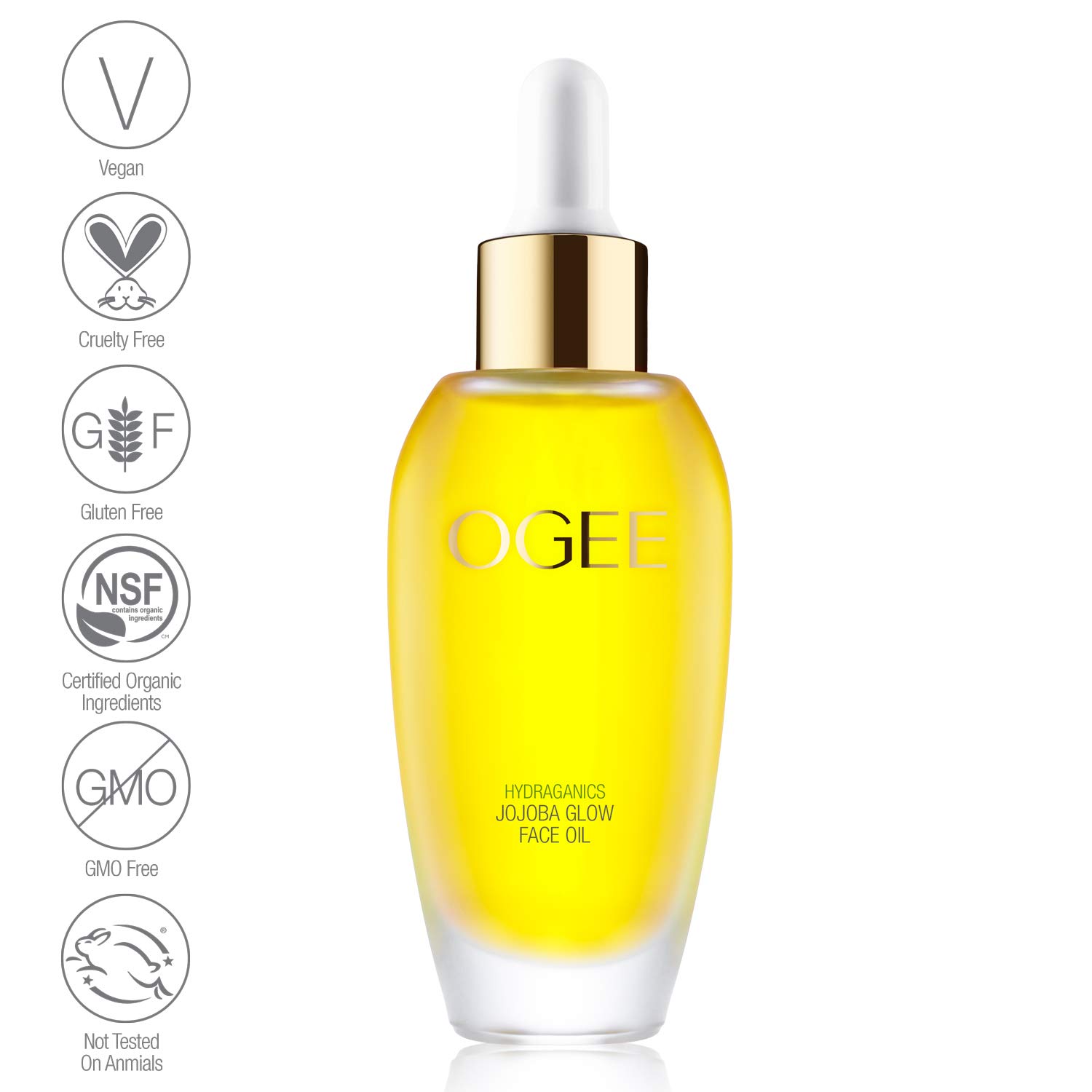 Ogee Dynamic Duo - Organic Jojoba Glow Face Oil & Hyaluronic Acid Serum for Youthful Skin | Hydrating Skincare Set for Dry, Sensitive, and Aging Skin | Perfect for Night Routine and Daily Moisturizing
