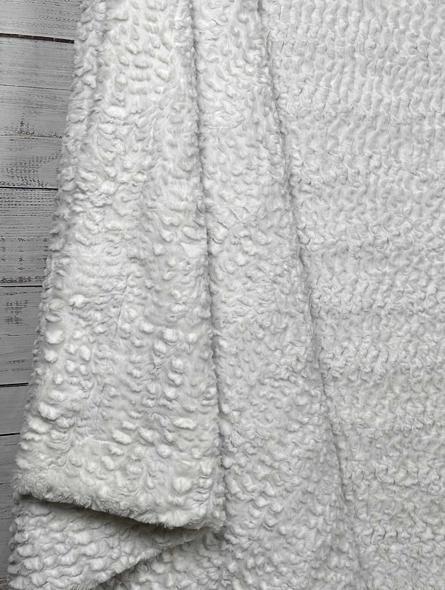 Premium White Florence XL 61x86 Inch Double Luxe Minky Blanket - Ultra Plush 30mm Thick Soft Fleece Throw - Perfect for Bed, Sofa & Cozy Home Decor