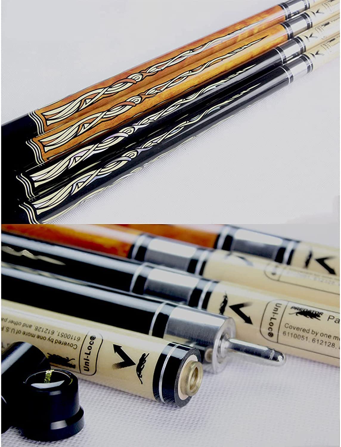 LIANGJUANG Professional 57 Inch Maple Pool Cue Stick - 19oz Weight with 11.5-13mm Tips, 1/2 Split Handmade Snooker Cue for Adults | Perfect for Billiards, Pool Halls & Home Game Rooms
