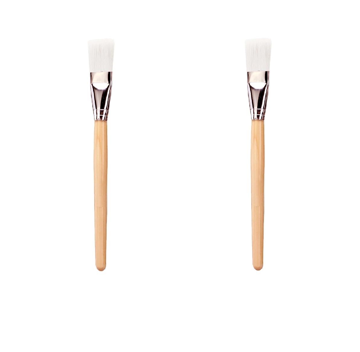 ZAUKY Soft Bristle Face Mask & Bleach Applicator Brush for Women - 2 Pack Multicolor Makeup Tools for Salon, Spa & At-Home Skincare Treatments