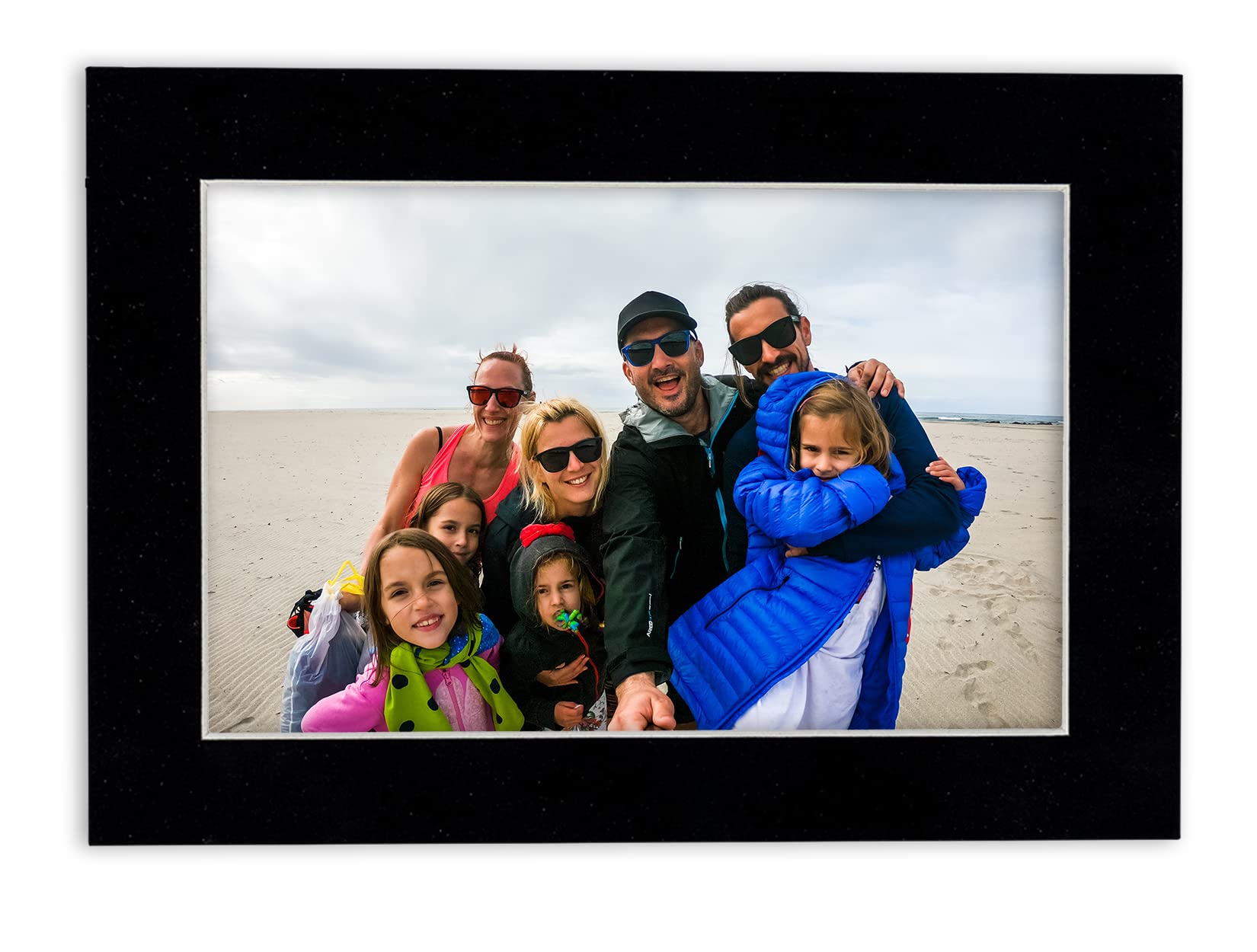 16x24 Acid-Free Black Suede Precut Mat Board for 13x19 Photos - Bevel Cut 4-Ply Matboard with Backing Board & Self-Seal Crystal Clear Photo Mat Bag - Perfect for Picture Framing, Art Displays, and Home Decor