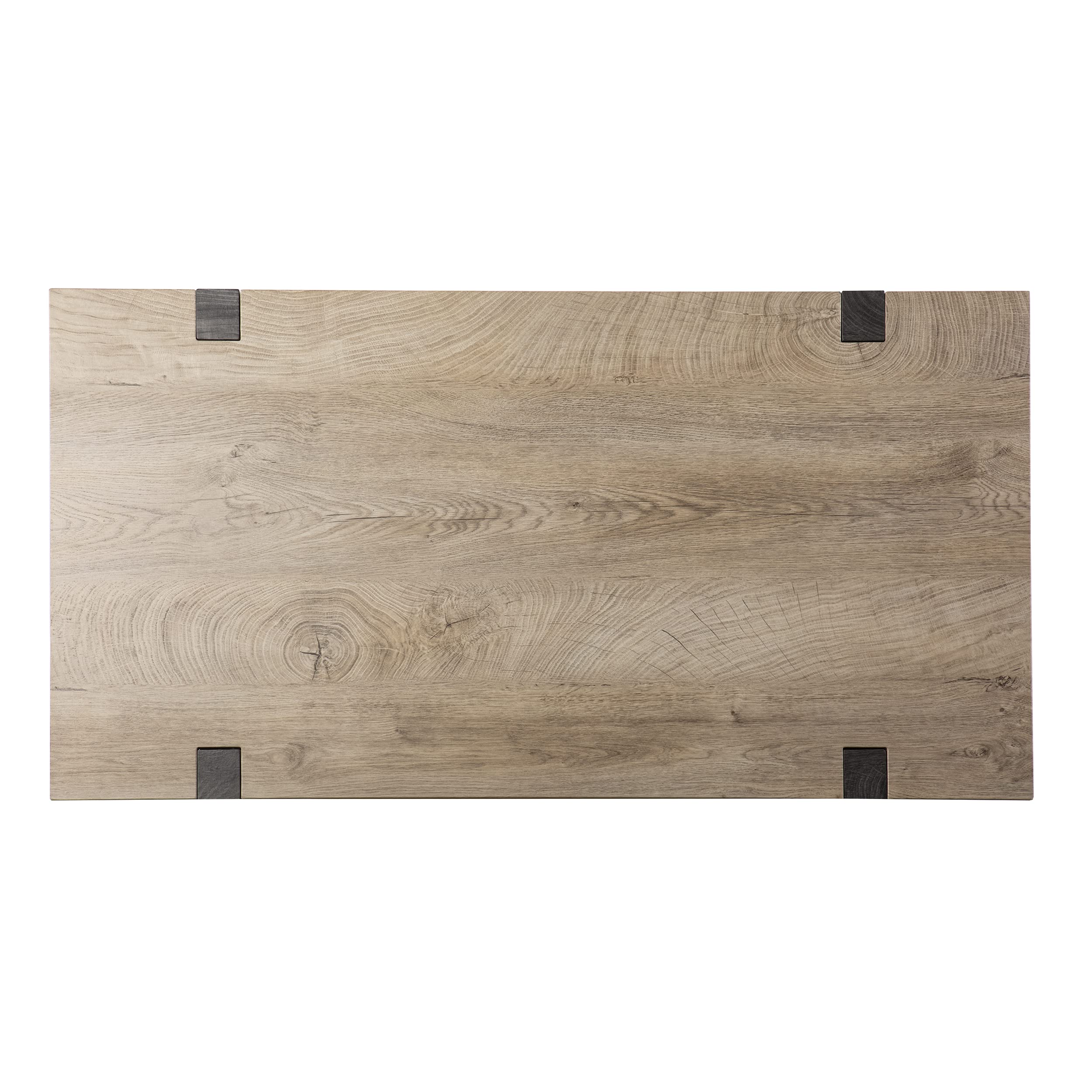 SEI Furniture Ayleston Multipurpose Desk - Natural Wood Home Office Desk with Storage Shelf | Perfect for Study, Work, and Small Space Living Rooms