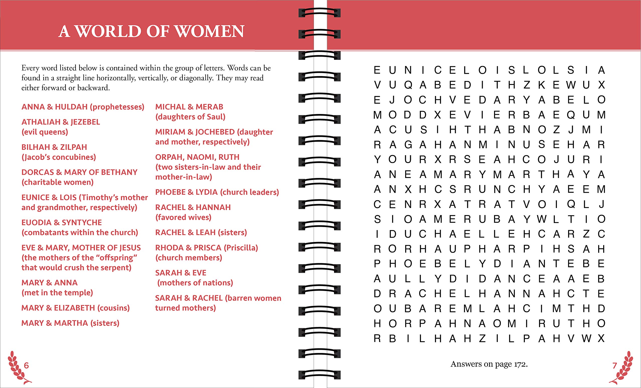 Brain Games - Large Print Bible Word Search Puzzle Book (Red) | Fun & Relaxing Christian Activity for Adults & Seniors | Perfect for Church Groups, Bible Study & Quiet Time