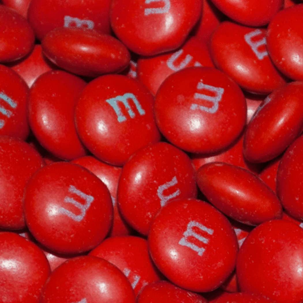 Red M&M's Milk Chocolate Candies 1lb Bag (500 Pieces) - Bulk Candy for Parties, Candy Buffets, Halloween Treats & Gift Baskets