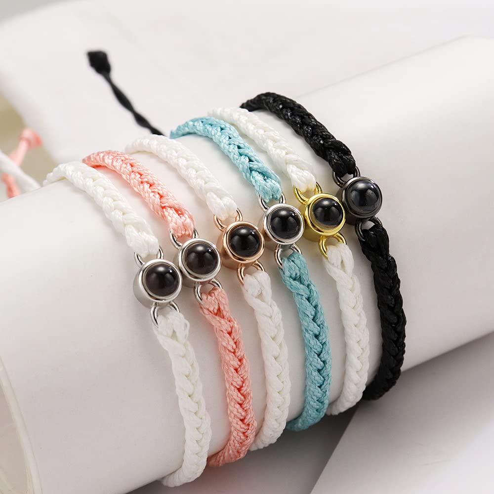 Personalized Photo Bracelet for Women & Men - Custom Engraved Memory Bracelet with Picture Inside - Unique Gift for Valentine's Day, Birthday, Anniversary - Perfect for Couples, Family & Friends Keepsake