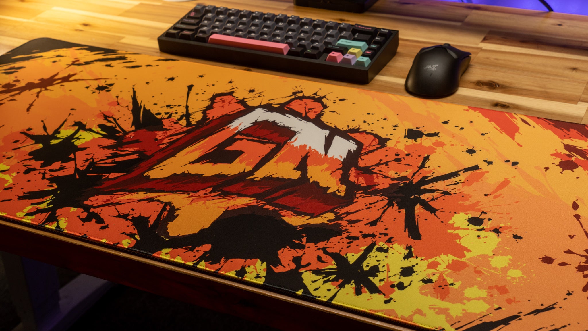 Glonavy Sunburst Gaming Mouse Pad - Large Non-Slip Desk Mat for Content Creators & Streamers - Perfect for Gaming Setup, Office Work & Computer Desks
