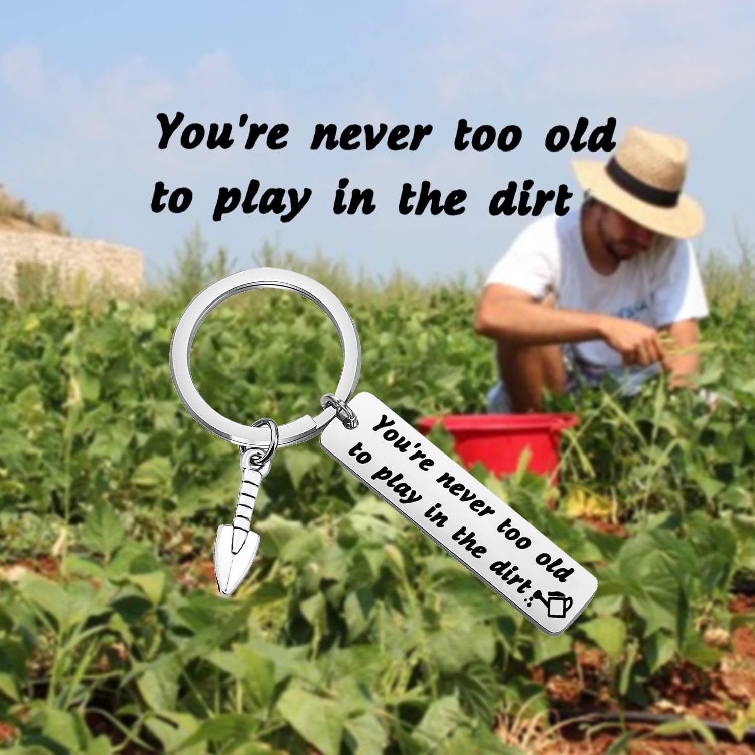 Gardening Keychain Gift for Plant Lovers - Florist Jewelry for Gardeners