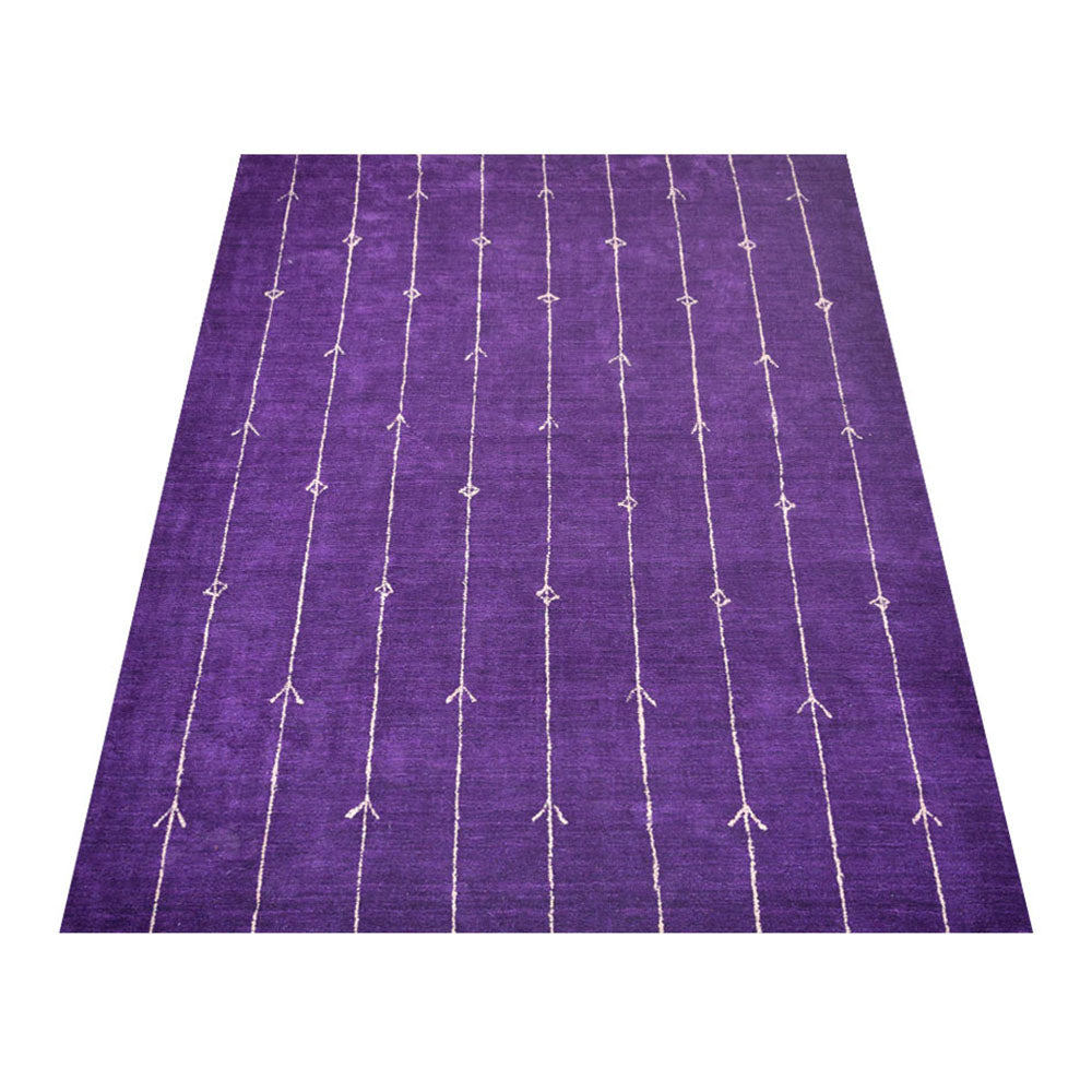 Scandinavian Hand Knotted Wool Rug - Nordic Style Boho Chic Area Rug for Living Room, Bedroom & Home Decor