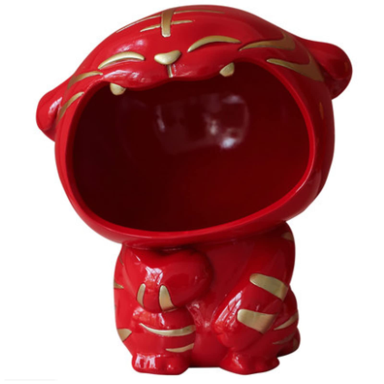 Yokam Resin Key Holder Tray - Big Mouth Tiger Statue for Home & Office Decor | Entryway, Living Room, Bedroom, TV Cabinet Storage Box | Unique Gift Idea for Housewarming & Holidays