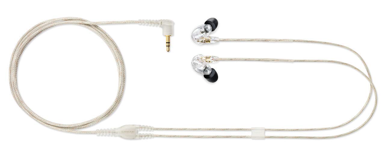 Shure SE215-CL Professional Wired Sound Isolating Earbuds with Clear Audio & Deep Bass - Single Dynamic MicroDriver, Secure Fit In-Ear Monitors for Musicians, DJs & Audiophiles - Includes Carrying Case & Fit Kit - Perfect for Studio Recording, Live Performances & Travel