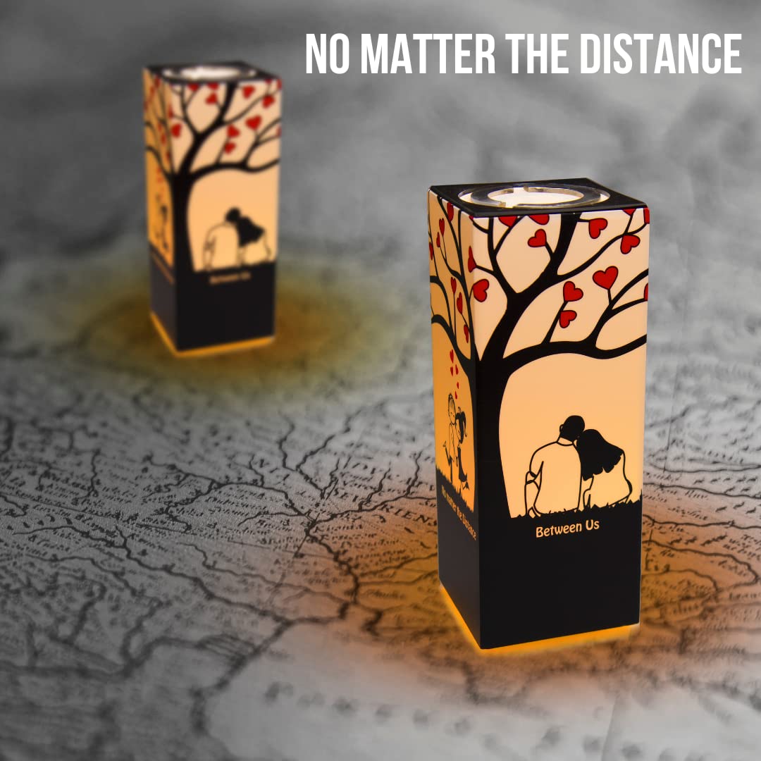 ZOCI VOCI Telepathy® Friendship Lamp® – Wi-Fi Connected Touch Lamp for Long Distance Relationships, Family & Friends - Customizable Message LED Night Light for Bedroom, Home Decor & Gifts
