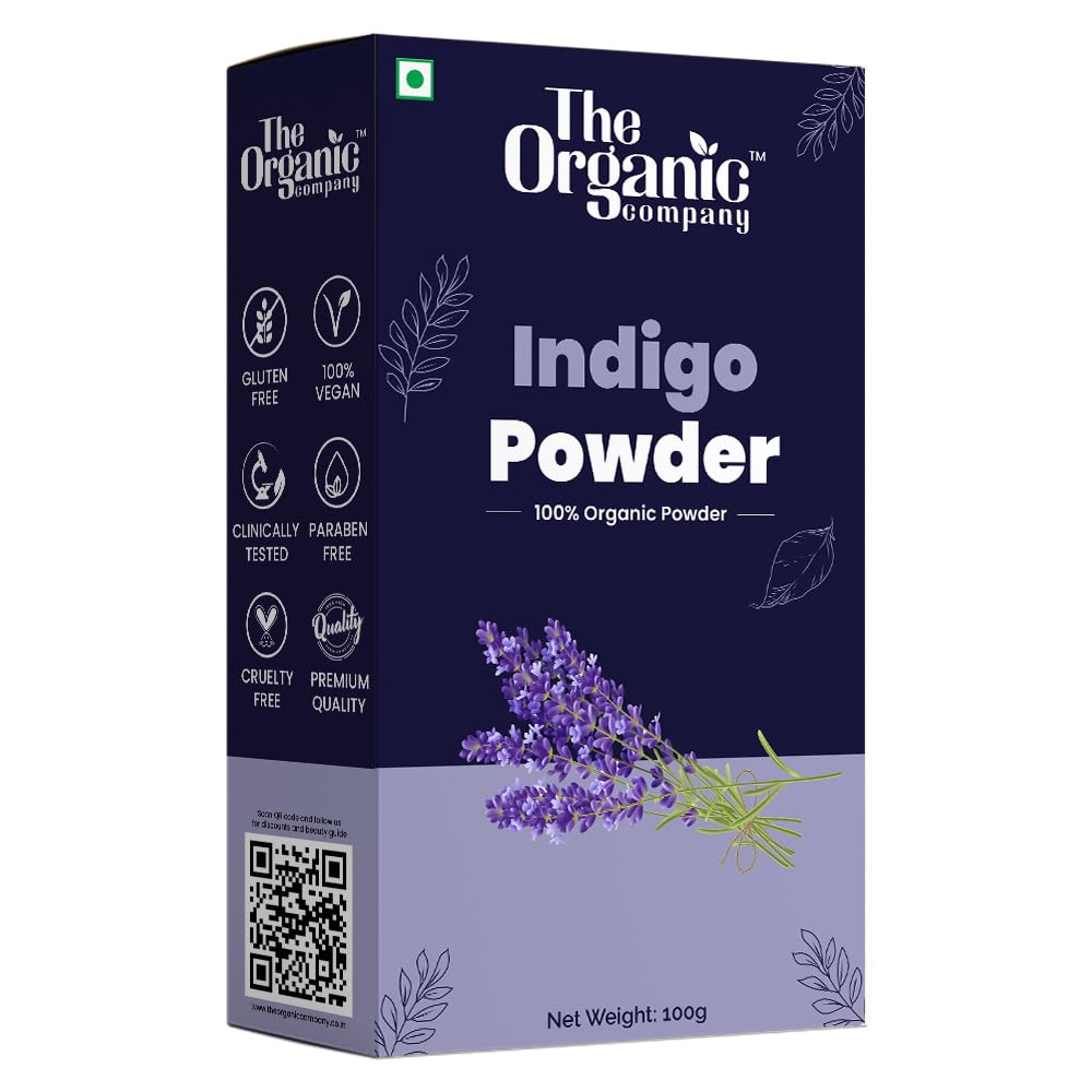 Organic Indigo Powder for Natural Black Hair Dye & Herbal Hair Growth | Chemical-Free Indigo Leaves Powder (Indigofera Tinctoria) | Promotes Healthy Hair & Scalp | Perfect for DIY Hair Coloring, Herbal Hair Wash, and Ayurvedic Hair Care at Home