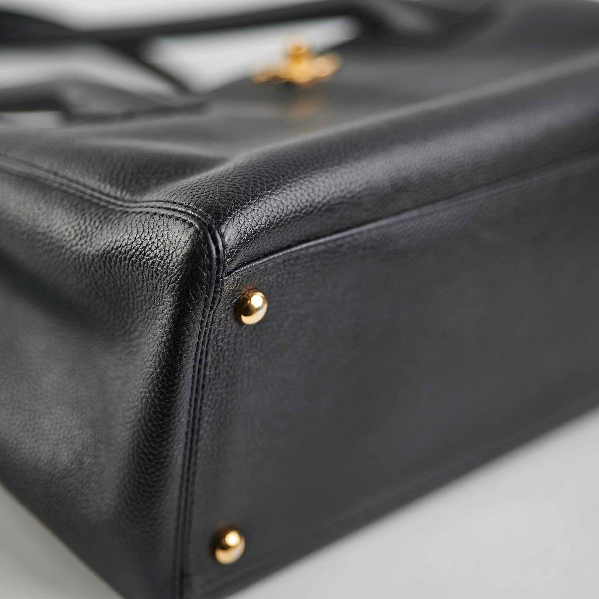 Chanel Black Caviar Leather Cerf Tote Bag - Luxury Designer Handbag for Women, Perfect for Work, Travel & Everyday Use