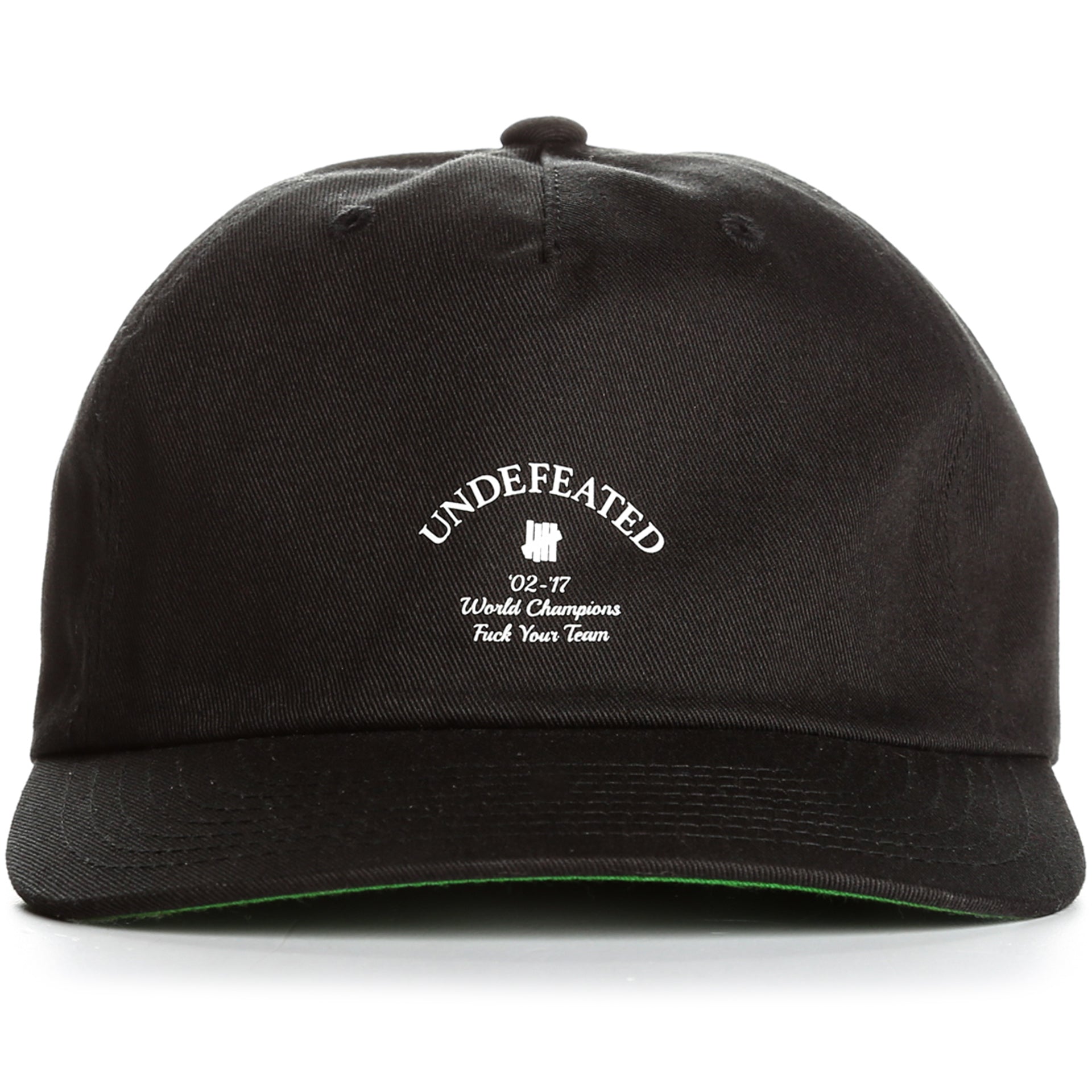 Undefeated Champion Strapback Hat - Black | Adjustable Snapback for Men & Women | Perfect for Streetwear, Sports & Casual Outfits