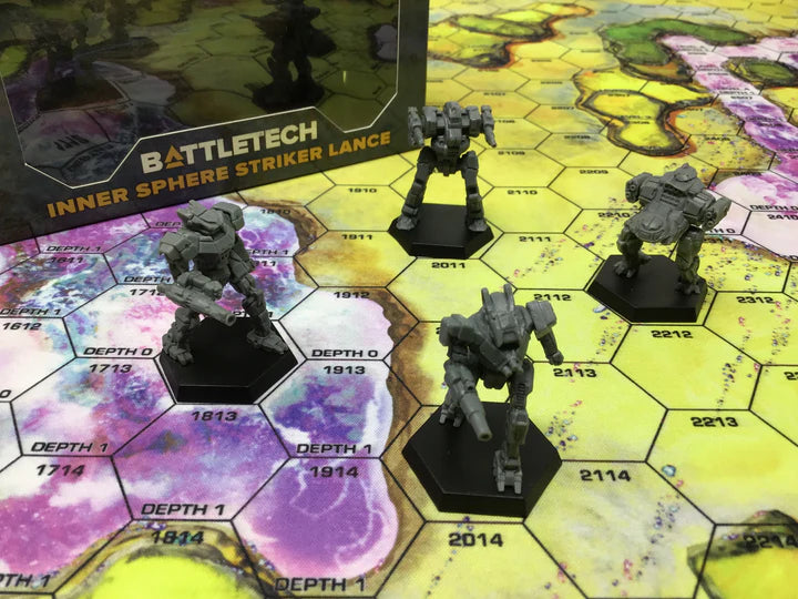 BattleTech Miniature ForcePack: Inner Sphere Striker Lance - Premium Tabletop Gaming Miniatures for Wargaming & Collecting | Perfect for Battletech Tabletop Strategy Games & Sci-Fi War Gaming Scenes