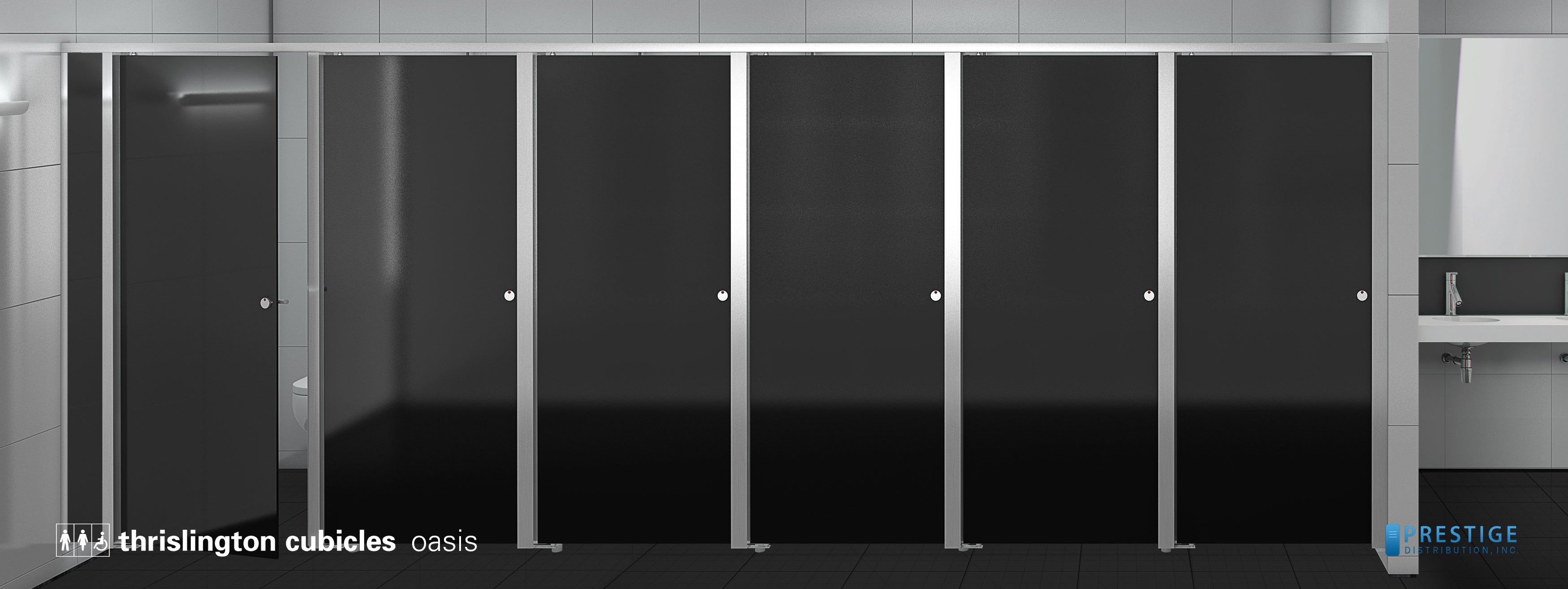 Thrislington Toilet Cubicle Oasis - Premium Bathroom Partition for Commercial & Public Restrooms | Durable, Stylish Restroom Stall Solution for Offices, Schools, and Shopping Malls