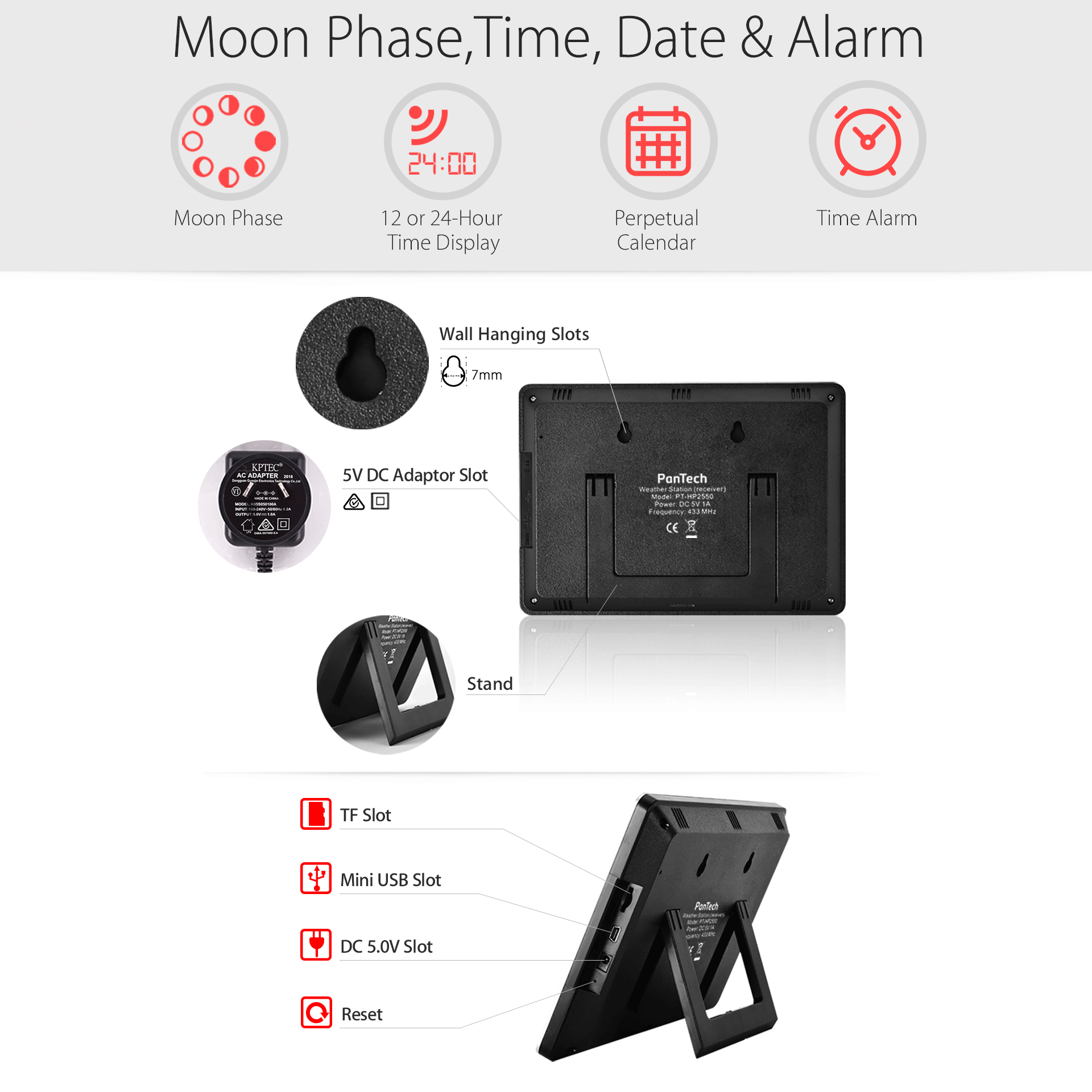 PanTech Gen 4 IoT WiFi Weather Station with TFT LCD - Wireless Professional PT HP2550 for Home & Office | Real-Time Weather Monitoring | Australia Stock