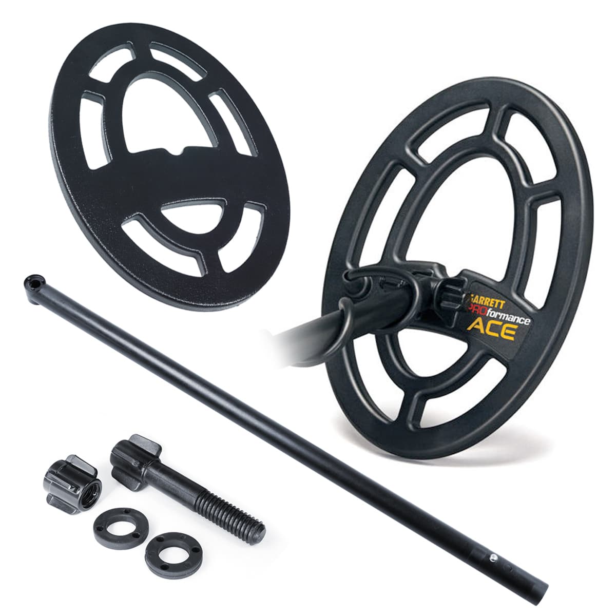 Garrett 7 x 10 ACE Series PROformance Metal Detector Search Coil with Cover, Lower Rod & Hardware Kit - Perfect for Treasure Hunting, Beach Combing & Relic Detection
