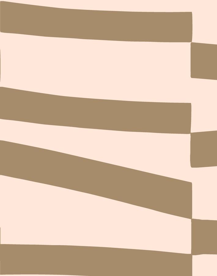 Clare V. 'Canals' Wallpaper - Brown & Peach Peel and Stick Wallpaper for Bedroom, Living Room, or Nursery Decor