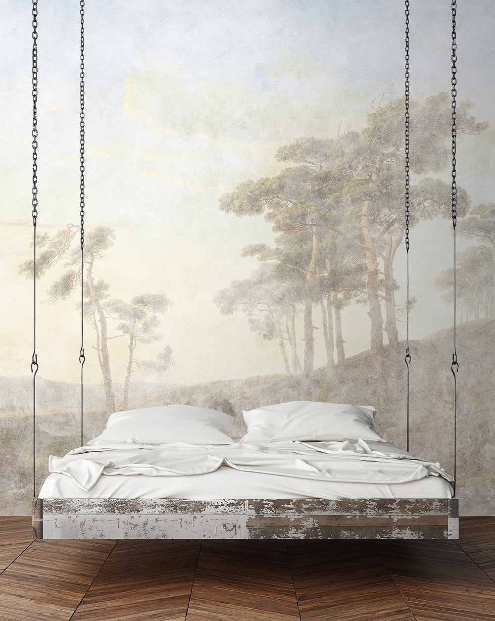Walls by Patel 3 Romantic Grove Wall Art - Handmade Canvas Painting for Home Decor, Perfect for Living Room, Bedroom & Office Wall Decor