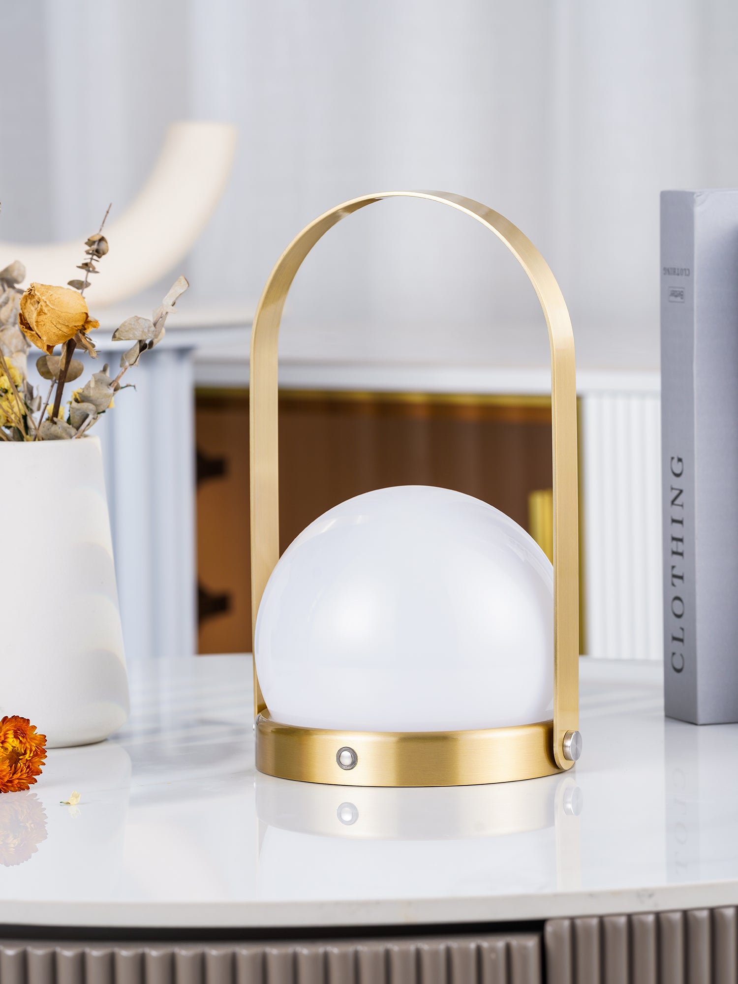 Carrie Rechargeable LED Table Lamp with Built-in Battery - Perfect for Bedroom, Living Room, and Office Lighting