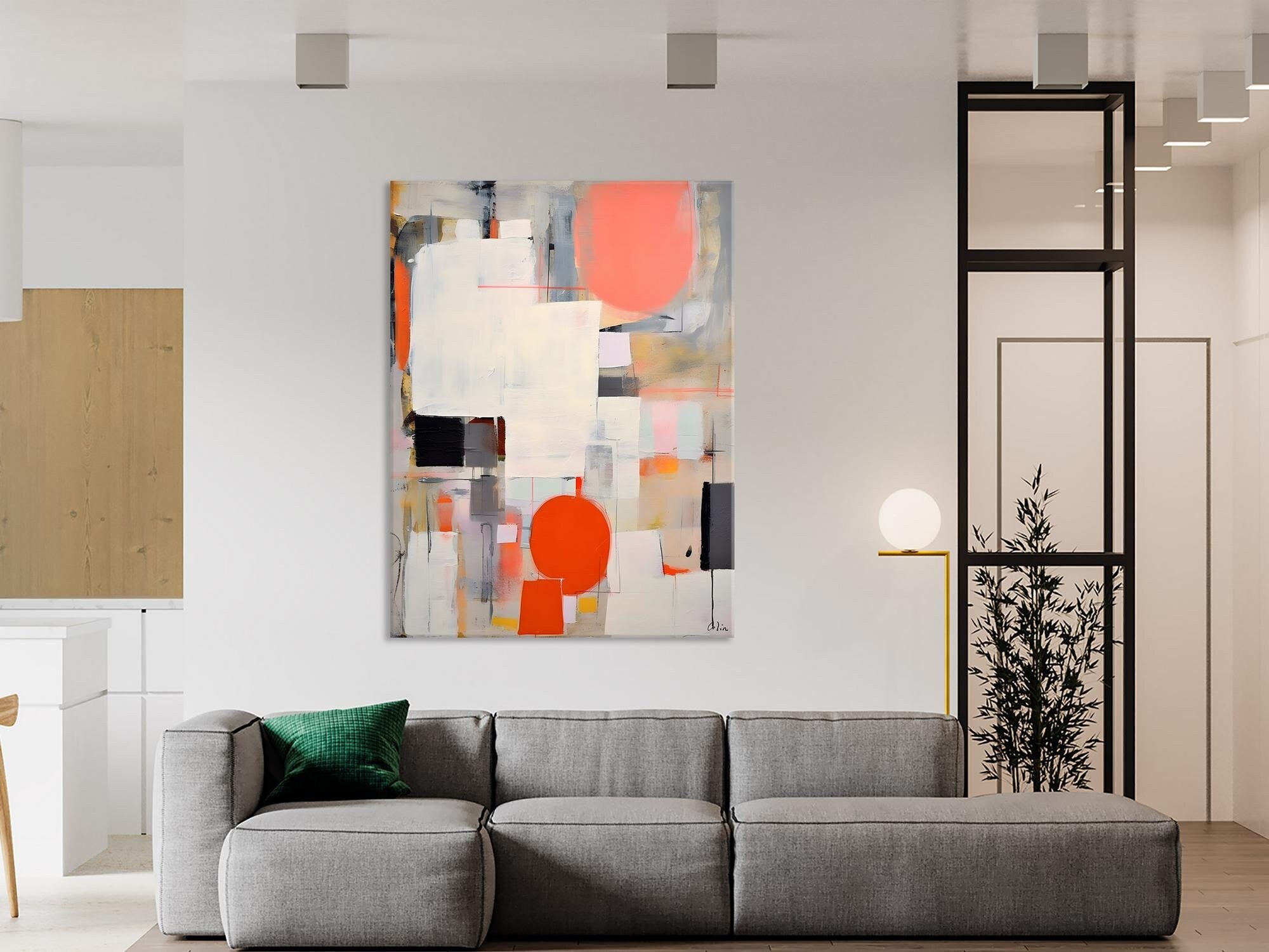 Hand-Painted Acrylic Canvas Wall Art - Modern Contemporary Extra Large Original Painting for Bedroom Decor | Perfect for Living Room, Office & Home Interior Design | Buy Unique Artwork Online
