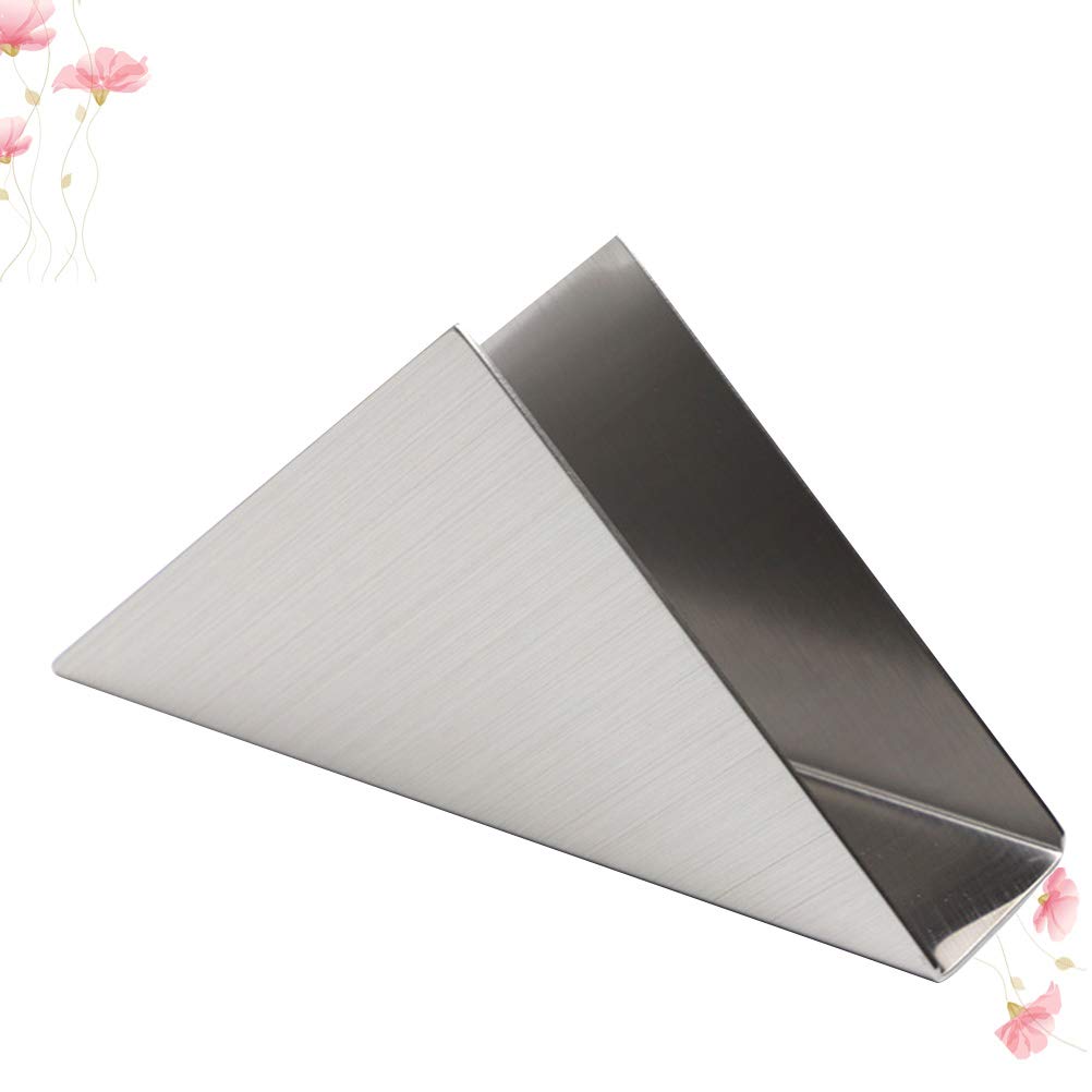 Cabilock Triangle Desktop Tissue Holder - Stylish Napkin Stand & Paper Towel Rack for Office, Kitchen, or Home Decor (White) - Perfect for Desk Organization, Dining Table, and Bathroom Storage
