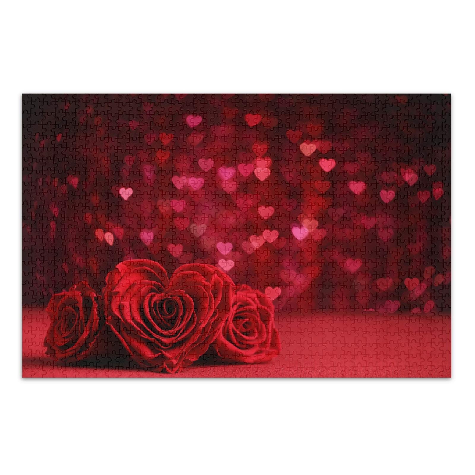 Heart Shaped Rose Bouquet 500-Piece Jigsaw Puzzle for Adults - Romantic Landscape Puzzle Set, Fun Family Game & Home Decor (Upgraded Version) | Perfect for Valentine's Day Gifts, Anniversary Presents & Relaxing Puzzle Nights