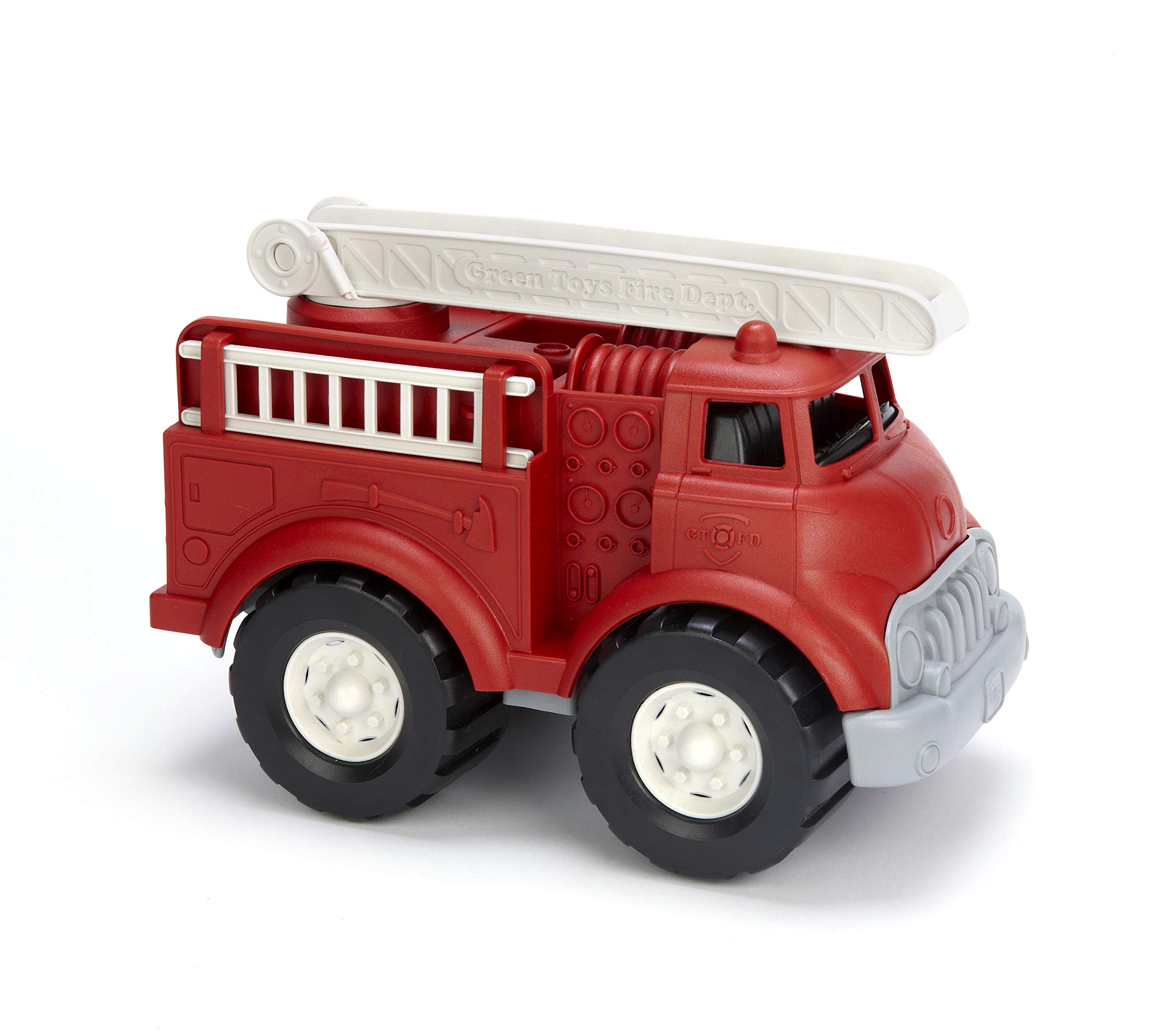 Green Toys Fire Truck - Eco-Friendly, Durable & Safe Toy for Kids | Perfect for Pretend Play, Birthday Gifts & Preschool Learning Activities