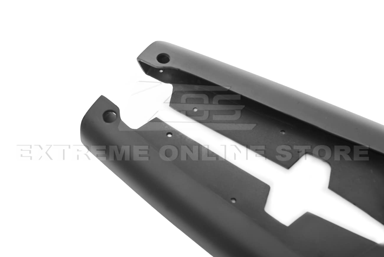 Replacement Rear Bumper Lower Lip Splitter for 2015-2021 Subaru WRX STi | JDM Charge-Speed Style Polyurethane Apron Pair (Matte Black) | Enhance Aerodynamics & Sporty Look for Street Racing & Car Shows