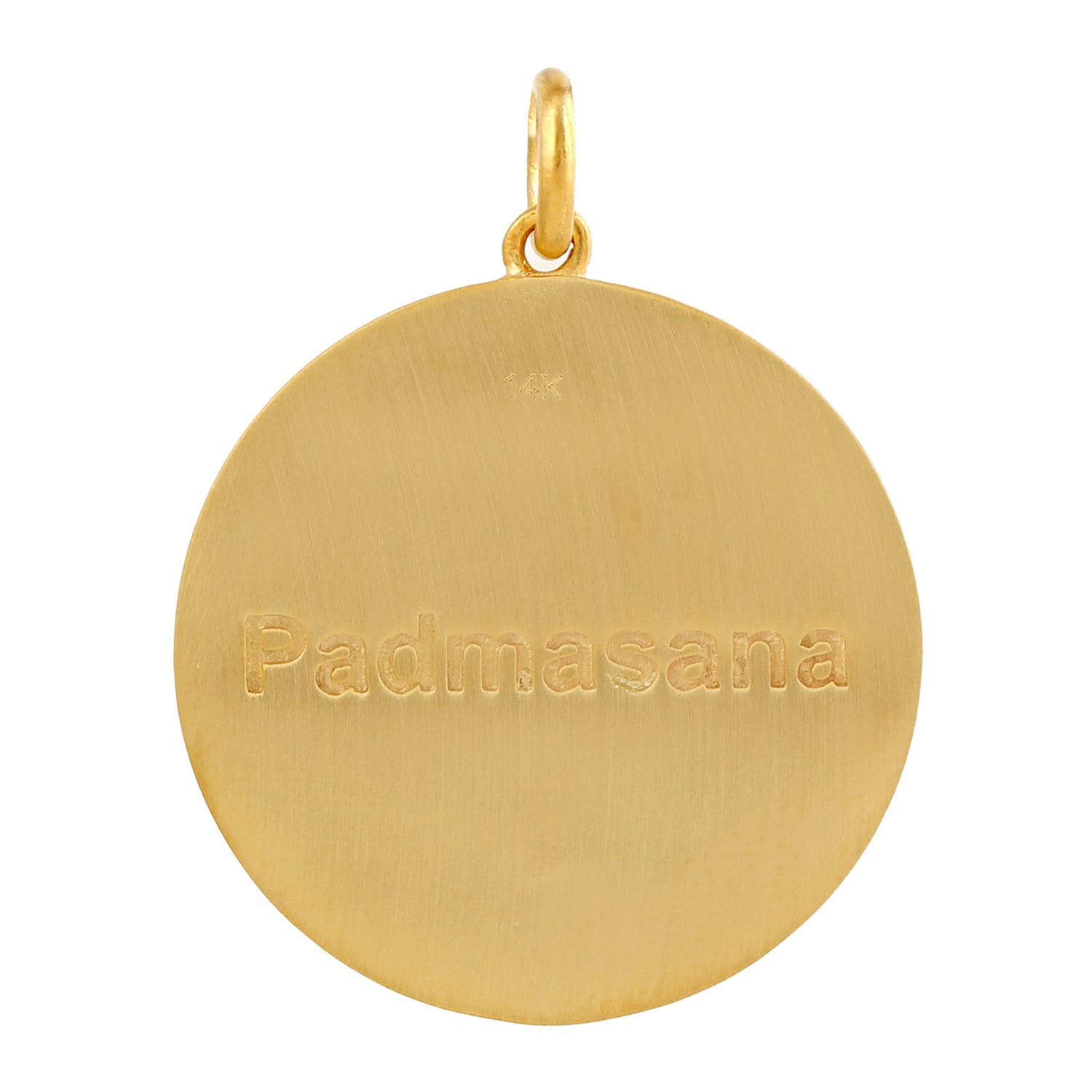 Amethyst Multi Gemstone Pave Diamond Padma Sana Yoga Mudra Pendant in 14K Yellow Gold - Spiritual Jewelry for Meditation & Yoga Practice