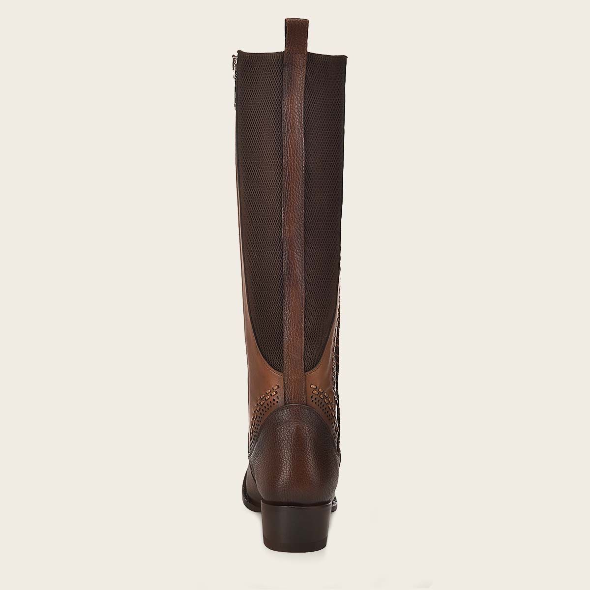 1X4IRS Women's Cuadra Brown Casual Fashion Leather Stitched Tall Boots - Perfect for Fall, Winter & Everyday Outfits