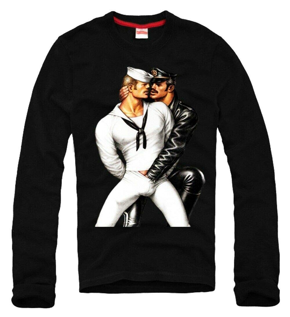 Long Sleeve Sailor T-Shirt for Men - Vintage Gay Fashion Inspired by Tom of Finland - Perfect for Pride Events, Costume Parties & LGBTQ+ Fashion