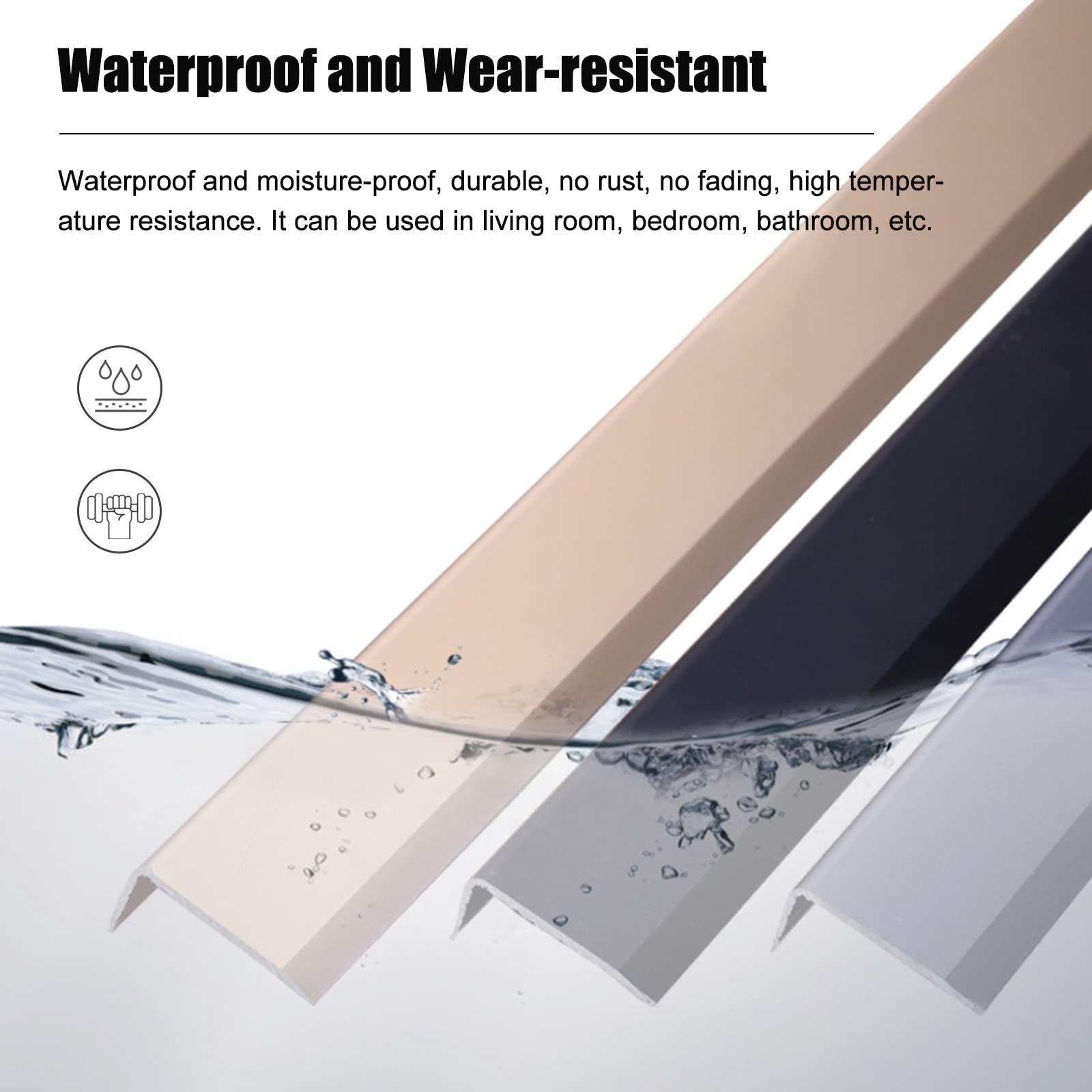 Aluminum L-Shaped Stair Edge Protector - Non-Slip Flooring Transition Strip & Stair Nosing Trim - Indoor/Outdoor Stair Tread Cover - Easy Installation (Red, 150cm/59.1in) - Perfect for Home, Office & Commercial Stair Safety