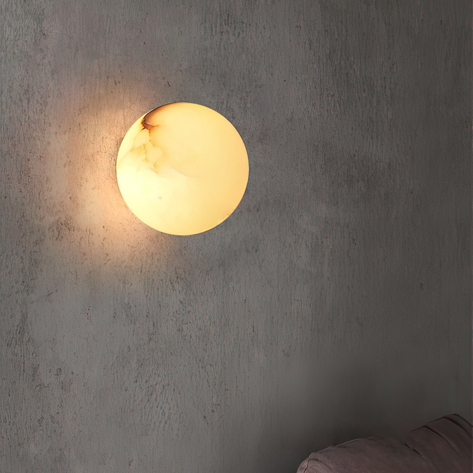Alabaster Mini Orb Wall Lamp - Modern White Glass Globe Light Fixture for Bedroom, Living Room & Hallway Decor