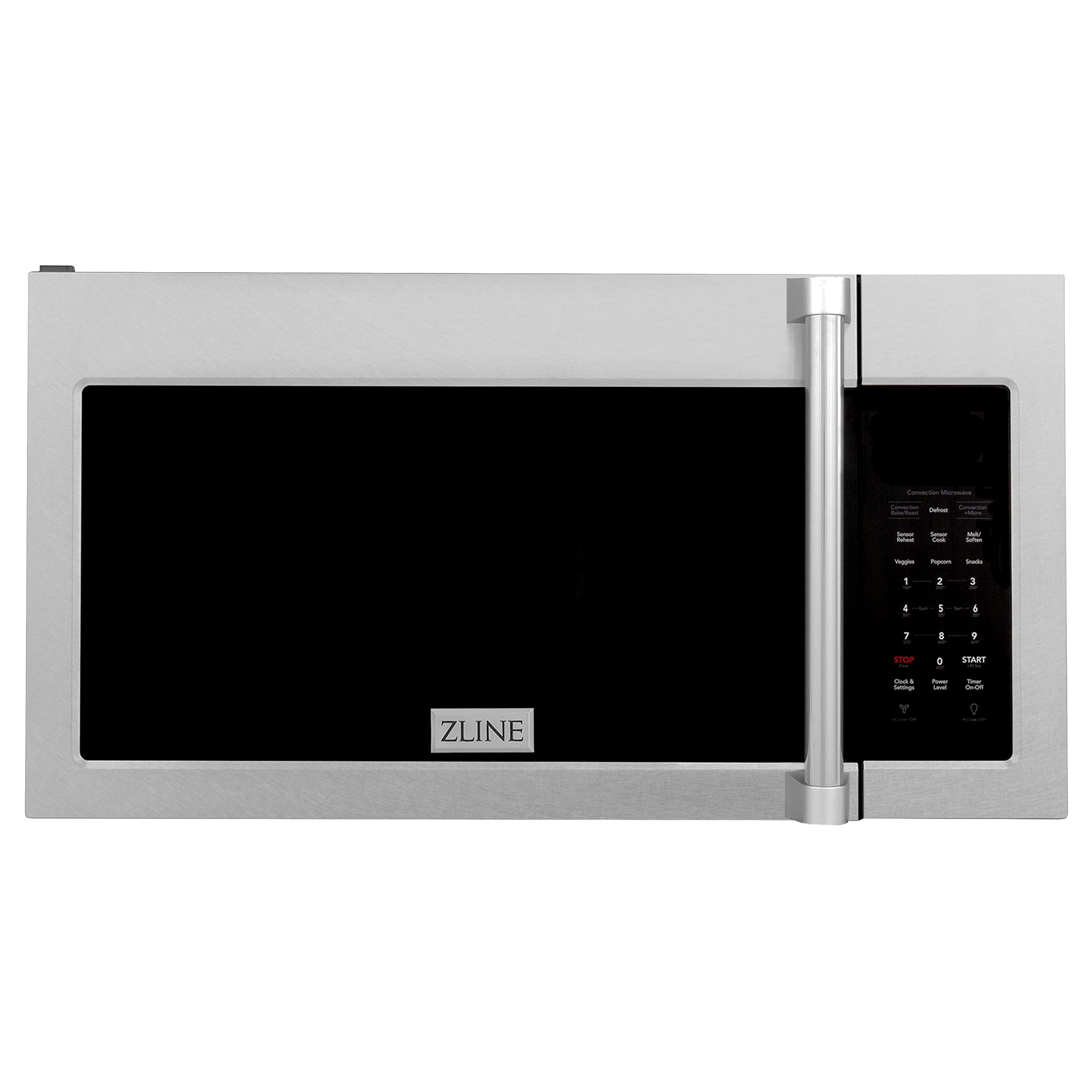 ZLINE 1.5 cu. ft. Over the Range Convection Microwave Oven - Fingerprint Resistant Stainless Steel, Traditional Handle & Sensor Cooking - Perfect for Small Kitchens & Modern Homes