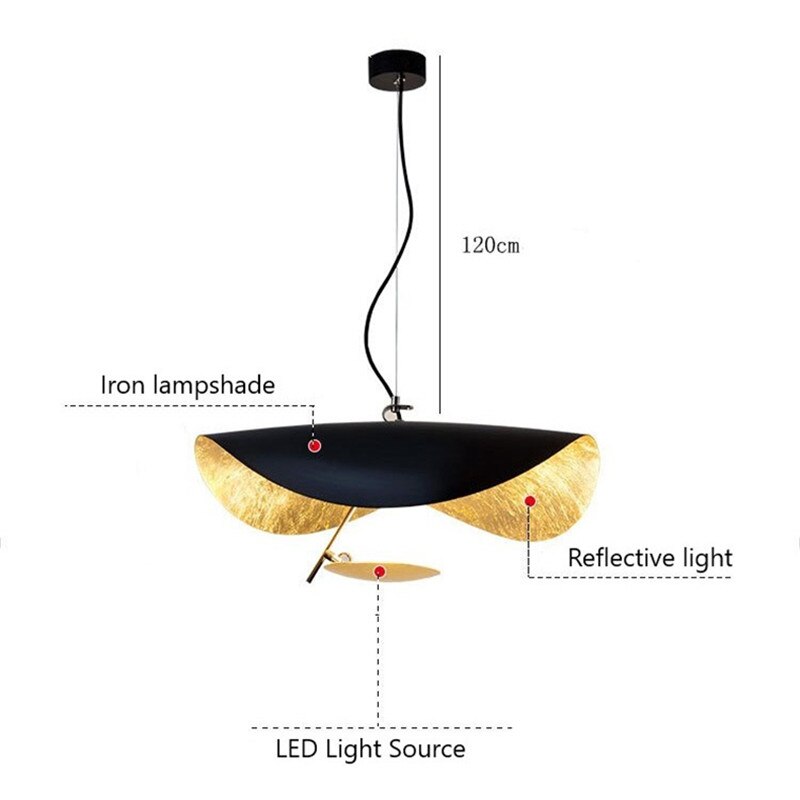 Stylish UFO Manta Ray Pendant Light - Modern Hanging Ceiling Lamp for Living Room, Bedroom & Dining Room Decor