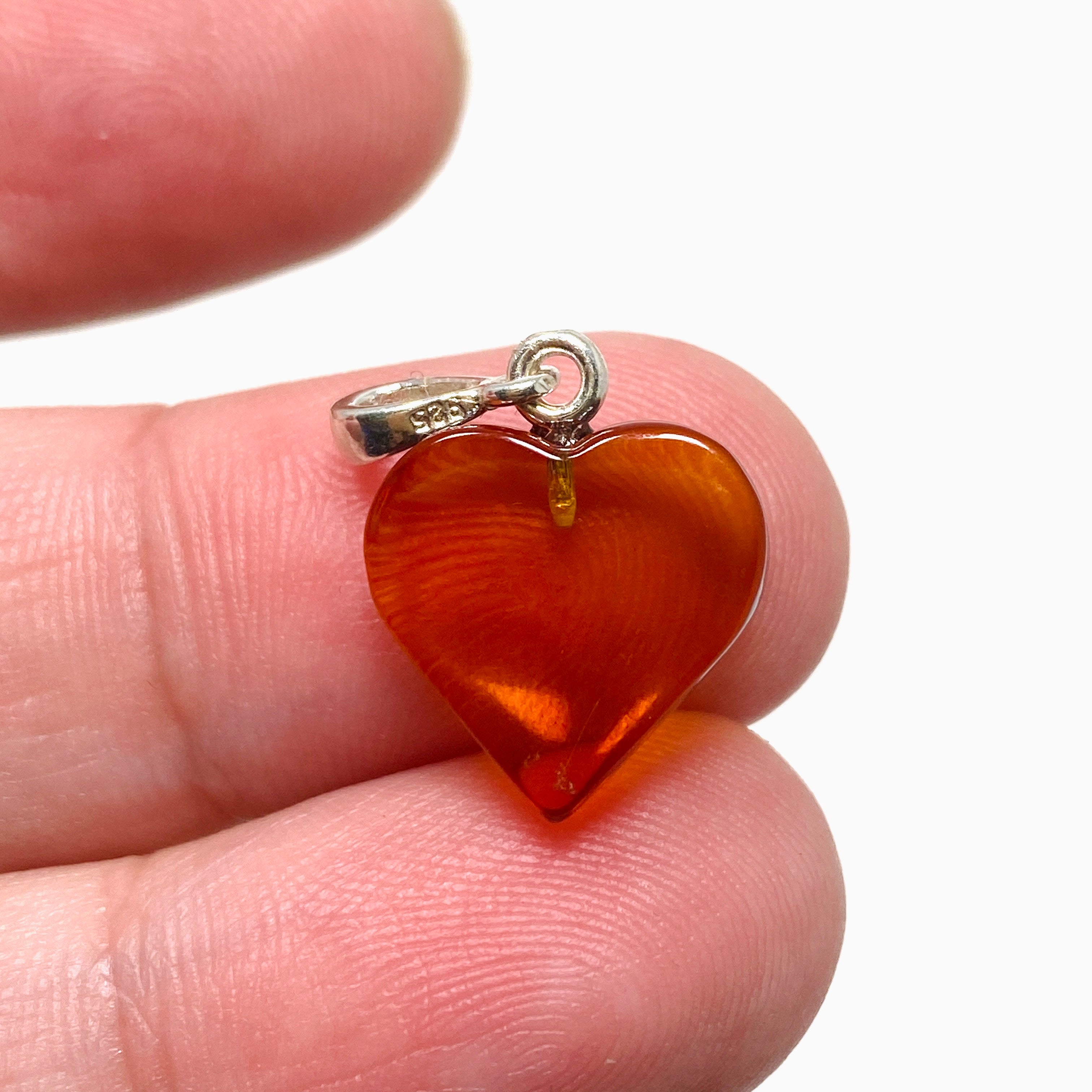 Natural Baltic Amber Heart Pendant Necklace AMB226 - Genuine Amber Jewelry for Women, Gift for Her - Perfect for Everyday Wear & Special Occasions